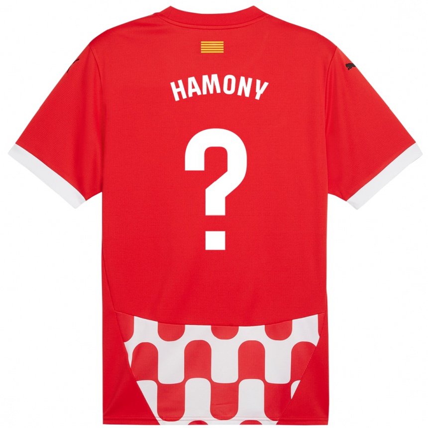 גברים כדורגל Mohammed Hamony #0 אדום לבן ג'רזי ביתית 2024/25