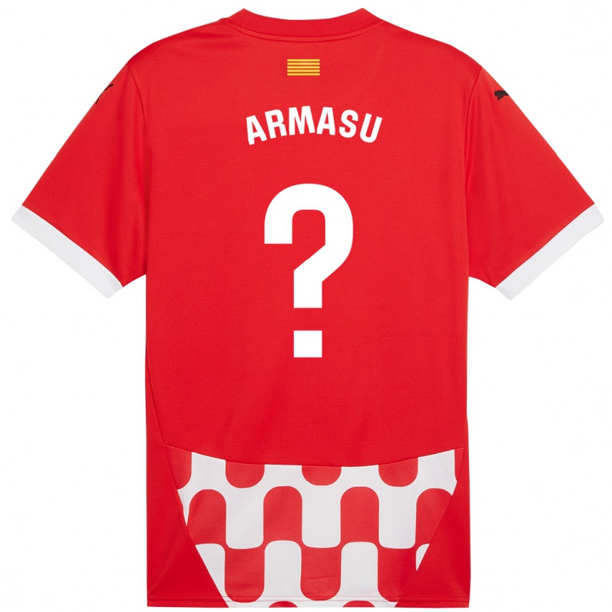 גברים כדורגל Daniel Armasu #0 אדום לבן ג'רזי ביתית 2024/25