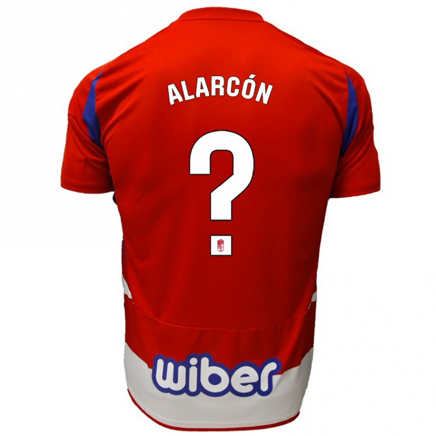 גברים כדורגל Pedro Alarcón #0 אדום לבן כחול ג'רזי ביתית 2024/25