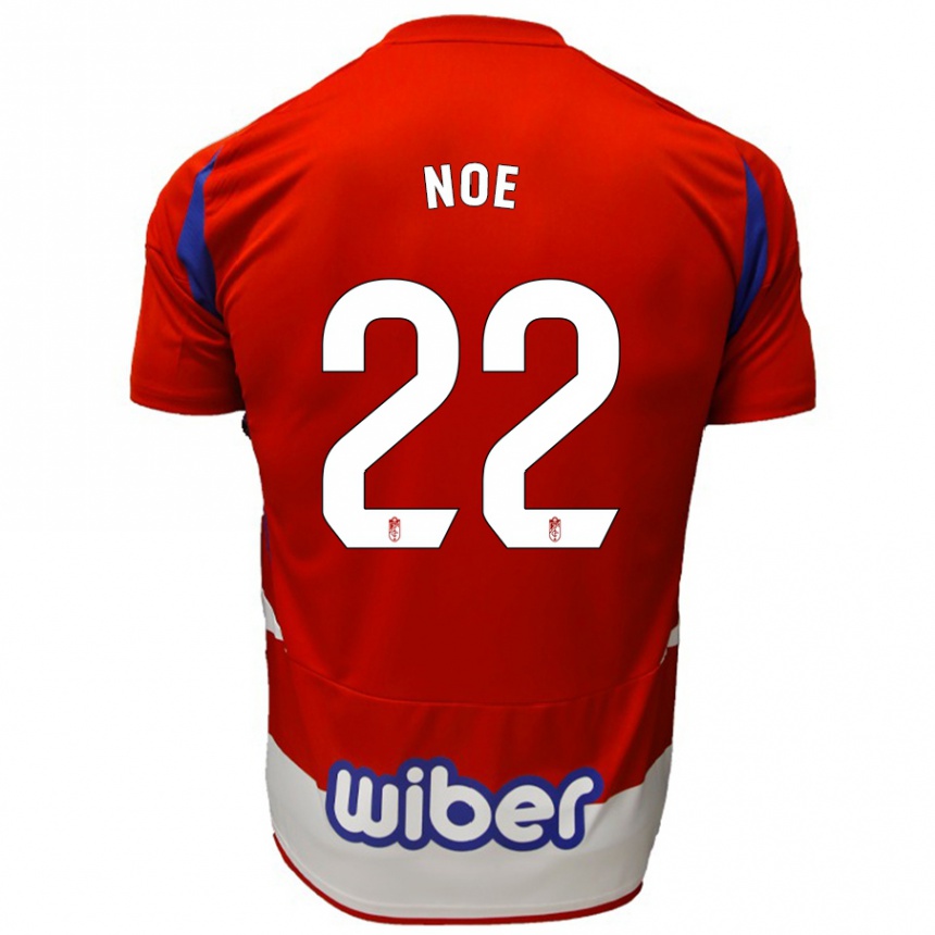 גברים כדורגל Noe #22 אדום לבן כחול ג'רזי ביתית 2024/25