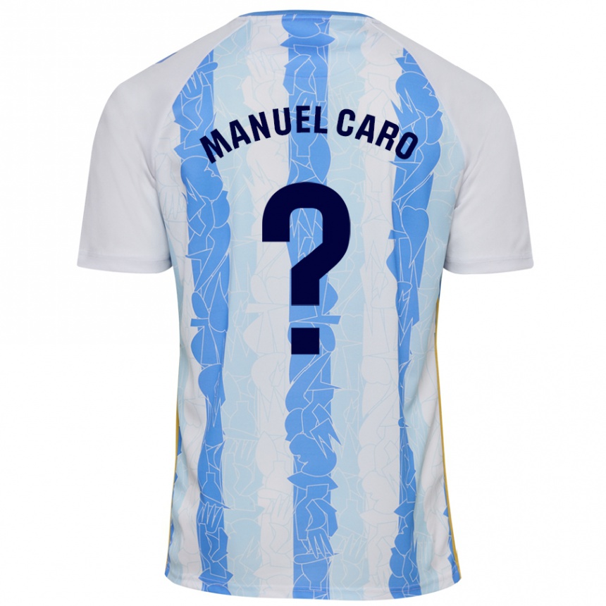 גברים כדורגל José Manuel Caro #0 לבן כחול ג'רזי ביתית 2024/25