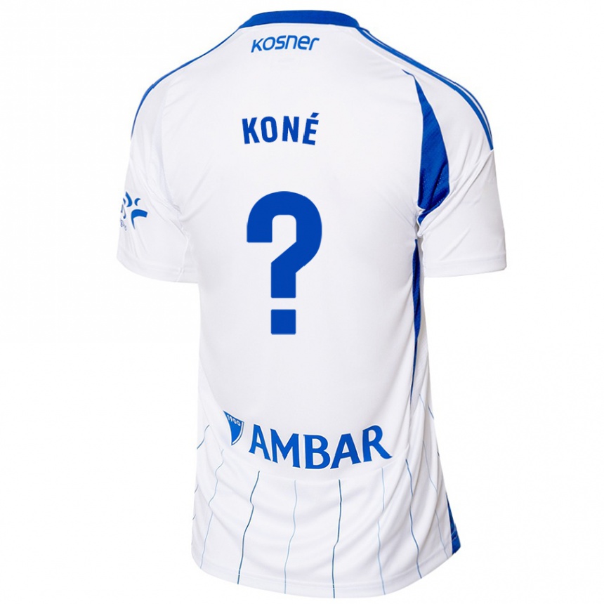 גברים כדורגל Lacine Koné #0 אדום לבן ג'רזי ביתית 2024/25