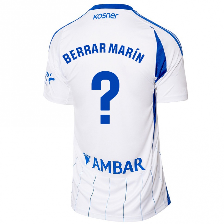 גברים כדורגל Sergio Berrar Marín #0 אדום לבן ג'רזי ביתית 2024/25