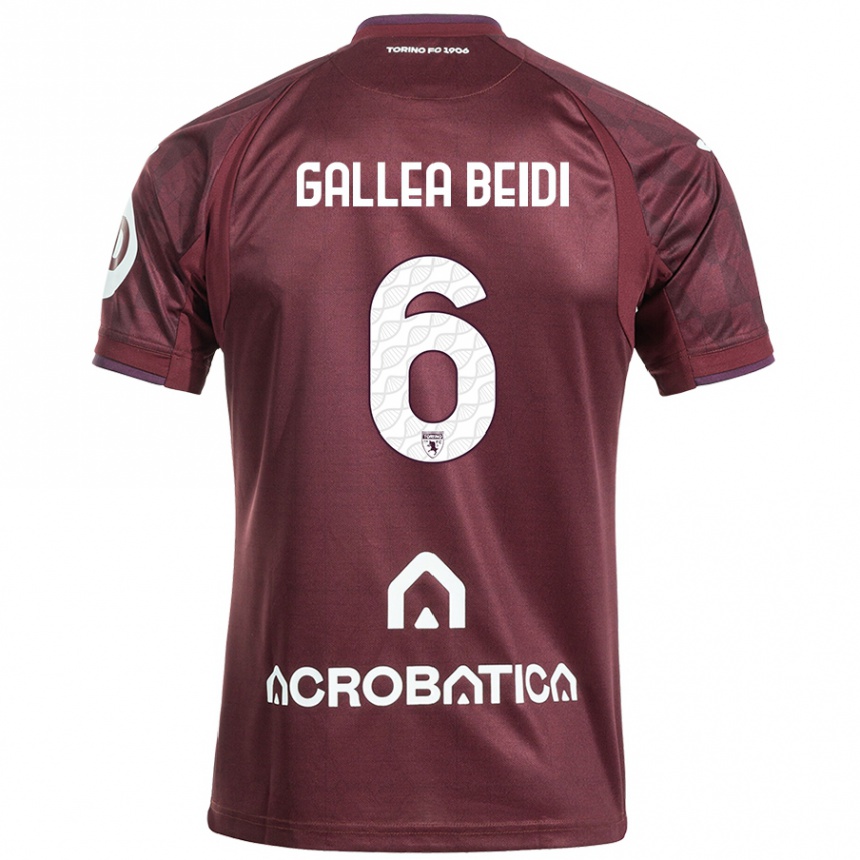 גברים כדורגל Francesco Gallea Beidi #6 לבן שחור ג'רזי ביתית 2024/25