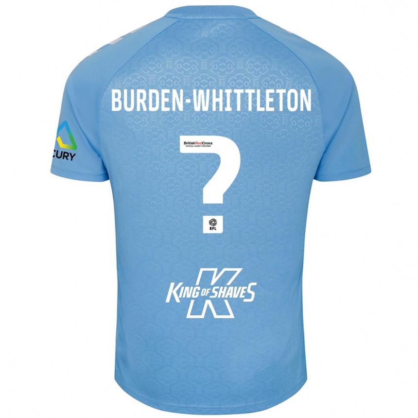 גברים כדורגל Charlie Burden-Whittleton #0 כחול לבן ג'רזי ביתית 2024/25