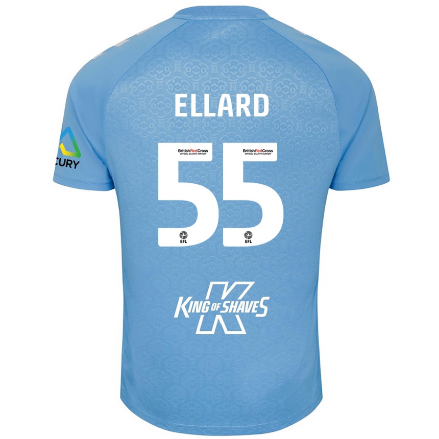 גברים כדורגל Aston Ellard #55 כחול לבן ג'רזי ביתית 2024/25