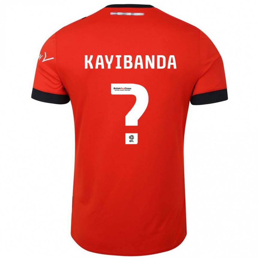 גברים כדורגל Claude Kayibanda #0 כתום שחור ג'רזי ביתית 2024/25