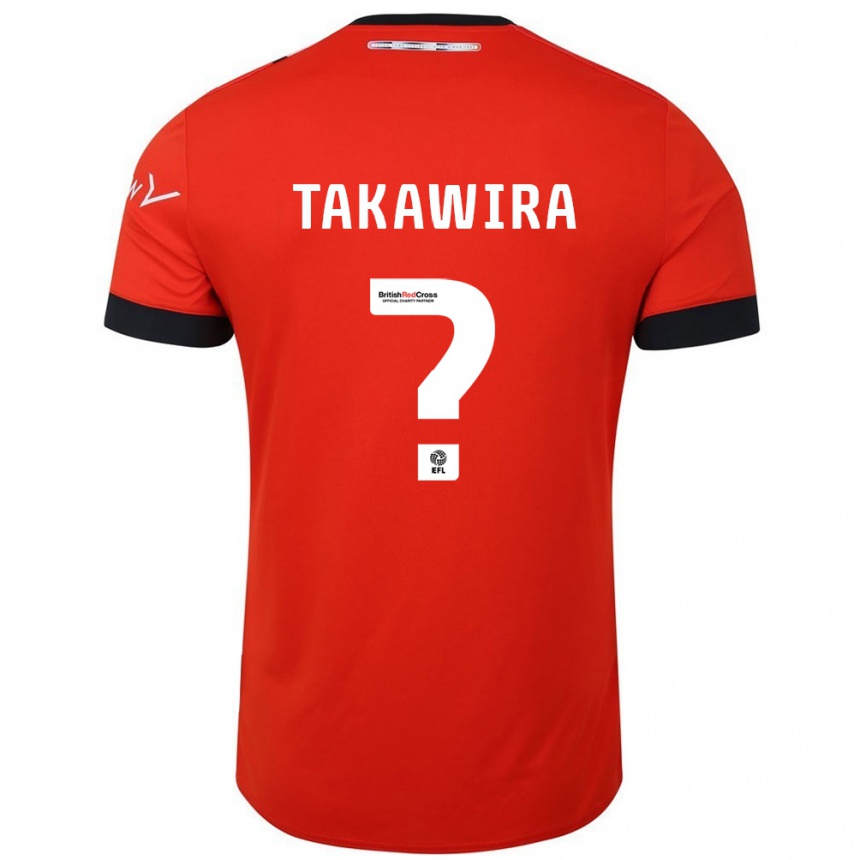 גברים כדורגל Matthew Takawira #0 כתום שחור ג'רזי ביתית 2024/25