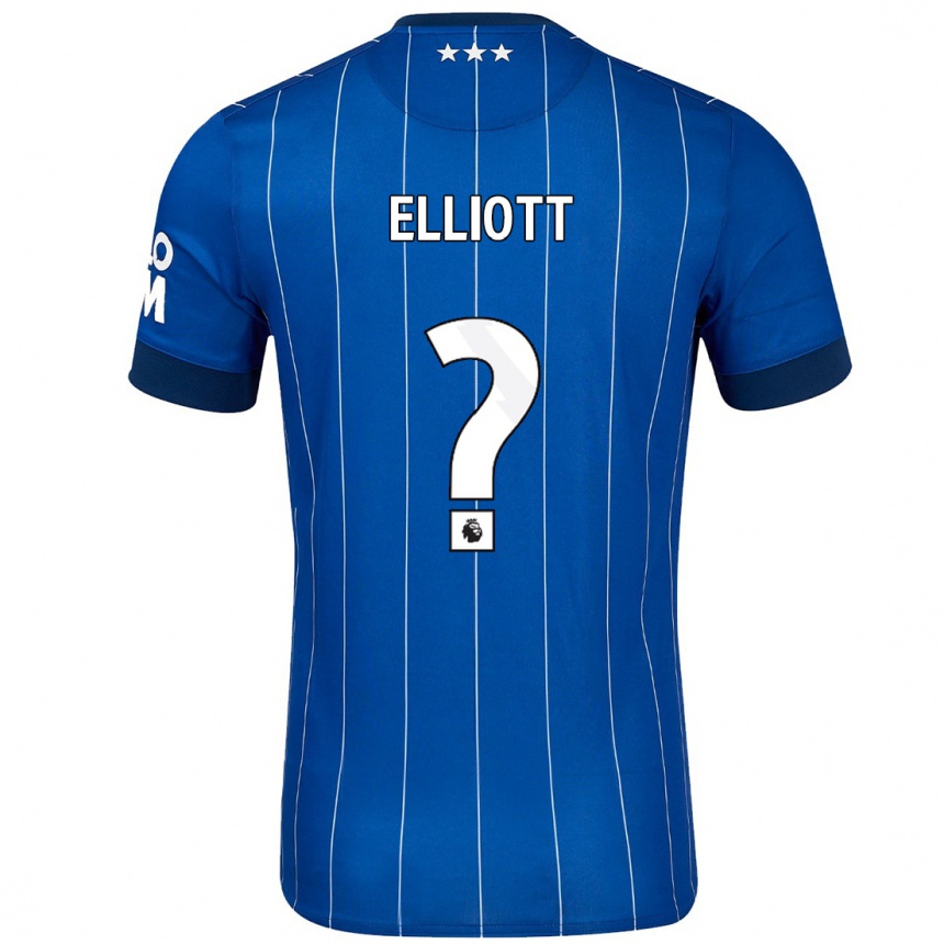 גברים כדורגל Leon Elliott #0 כָּחוֹל כֵּהֶה ג'רזי ביתית 2024/25