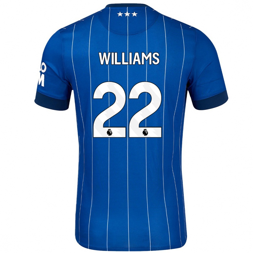 גברים כדורגל Evie Williams #22 כָּחוֹל כֵּהֶה ג'רזי ביתית 2024/25