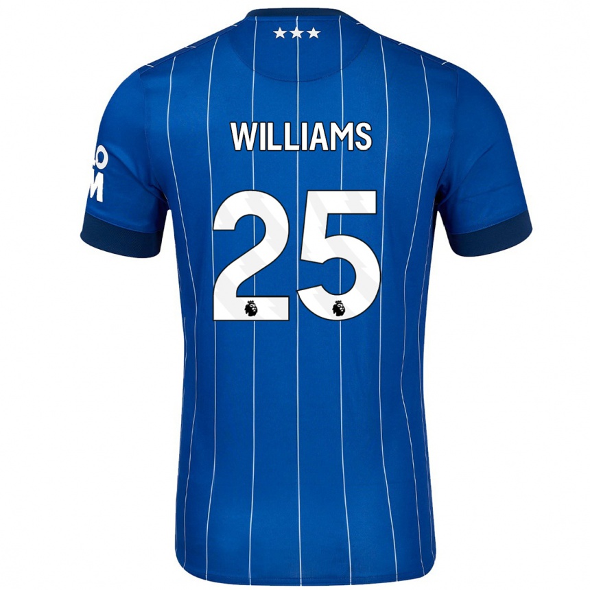 גברים כדורגל Erin Williams #25 כָּחוֹל כֵּהֶה ג'רזי ביתית 2024/25