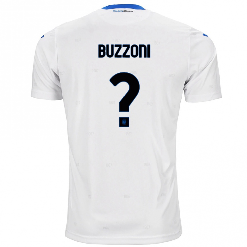 גברים כדורגל Giorgio Buzzoni #0 לָבָן הרחק ג'רזי 2024/25