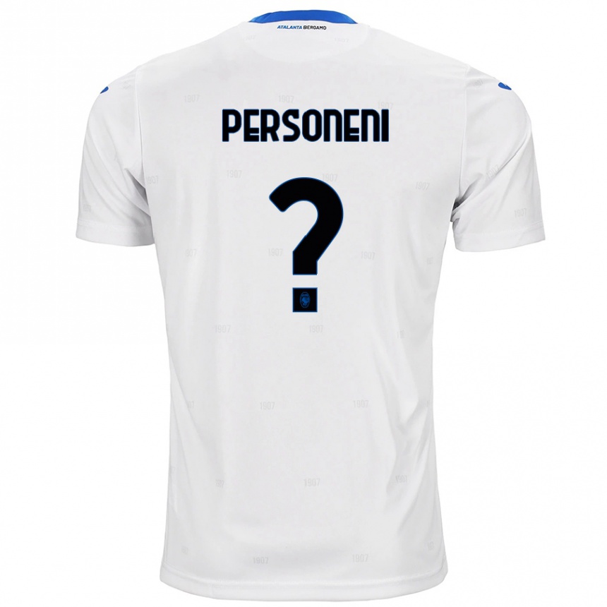 גברים כדורגל Mirko Personeni #0 לָבָן הרחק ג'רזי 2024/25