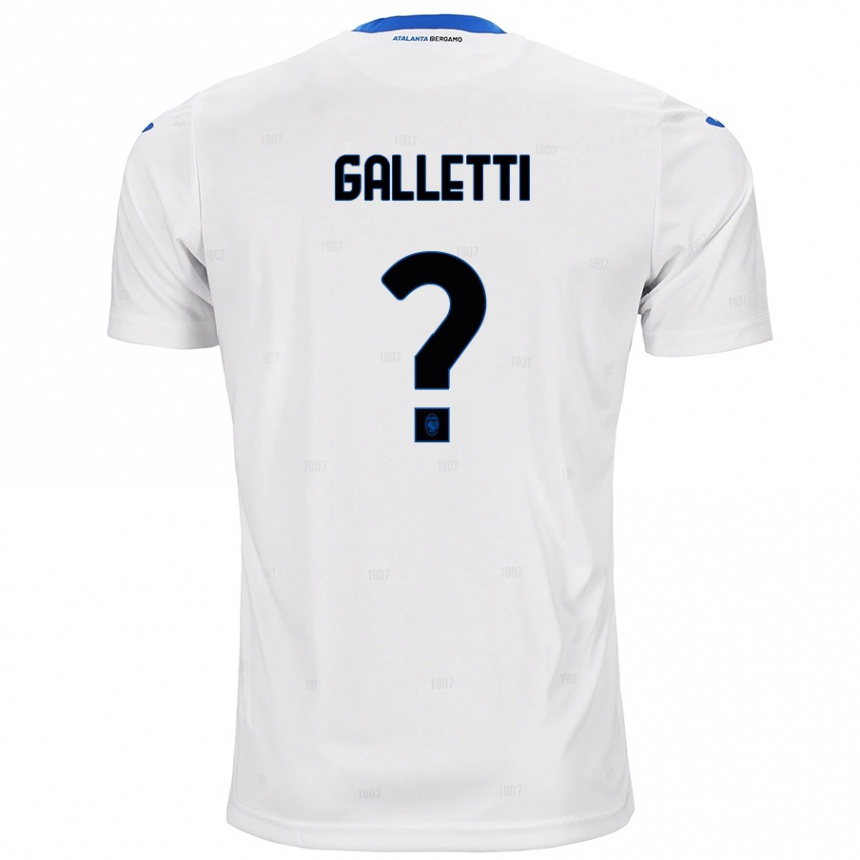 גברים כדורגל Elia Galletti #0 לָבָן הרחק ג'רזי 2024/25