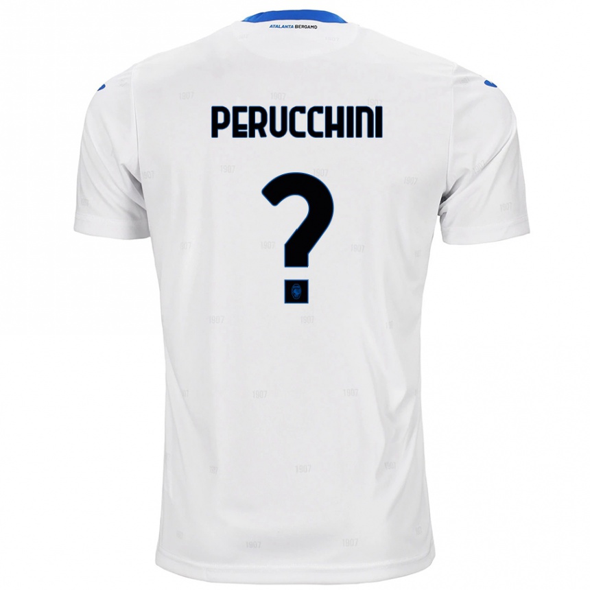 גברים כדורגל Simone Perucchini #0 לָבָן הרחק ג'רזי 2024/25