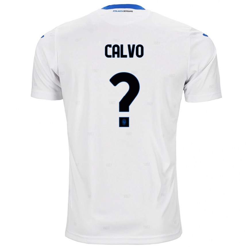 גברים כדורגל Filippo Calvo #0 לָבָן הרחק ג'רזי 2024/25