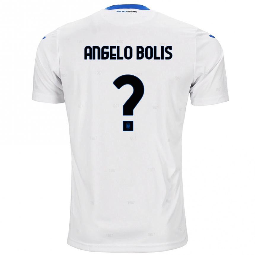 גברים כדורגל Tommaso Angelo Bolis #0 לָבָן הרחק ג'רזי 2024/25