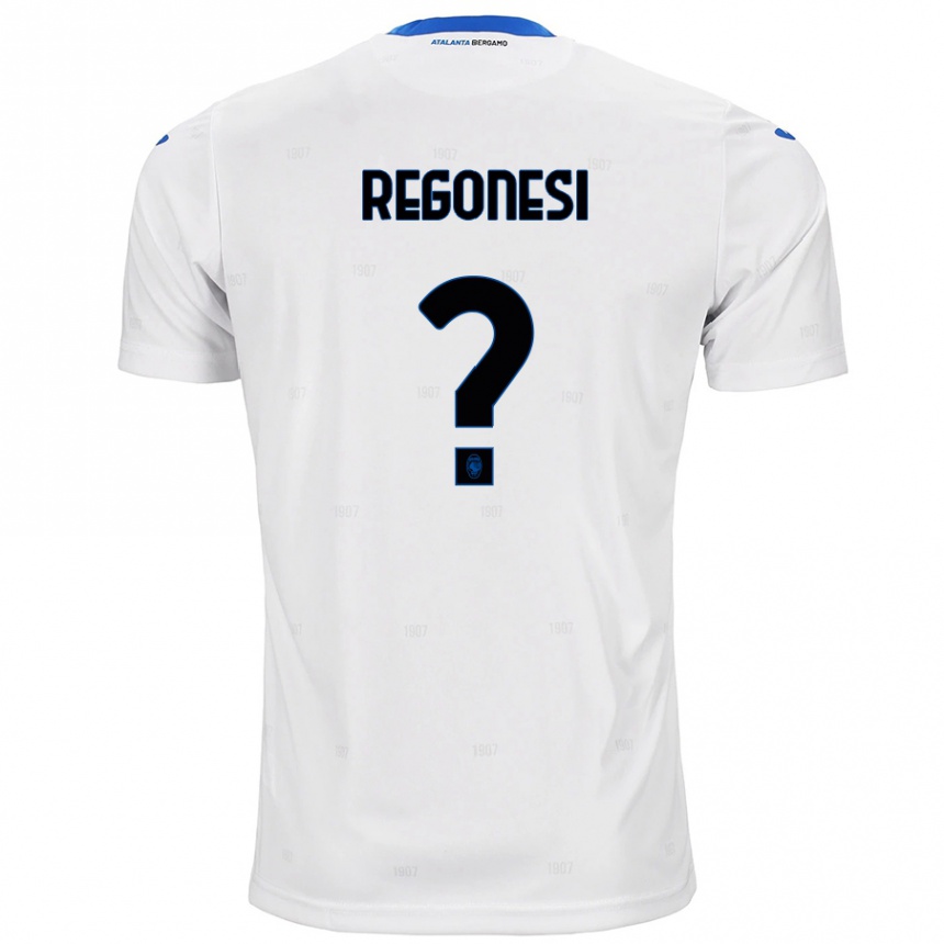 גברים כדורגל Nicolò Regonesi #0 לָבָן הרחק ג'רזי 2024/25