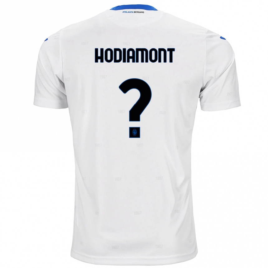 גברים כדורגל Lyam Hodiamont #0 לָבָן הרחק ג'רזי 2024/25