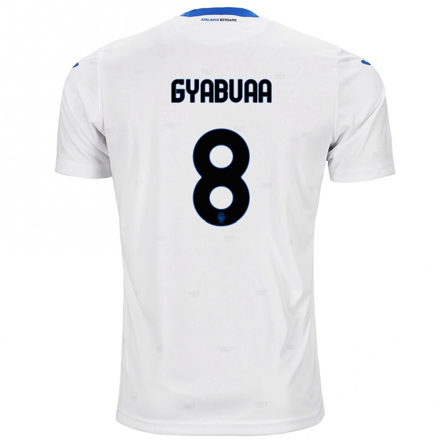 גברים כדורגל Emmanuel Gyabuaa #8 לָבָן הרחק ג'רזי 2024/25