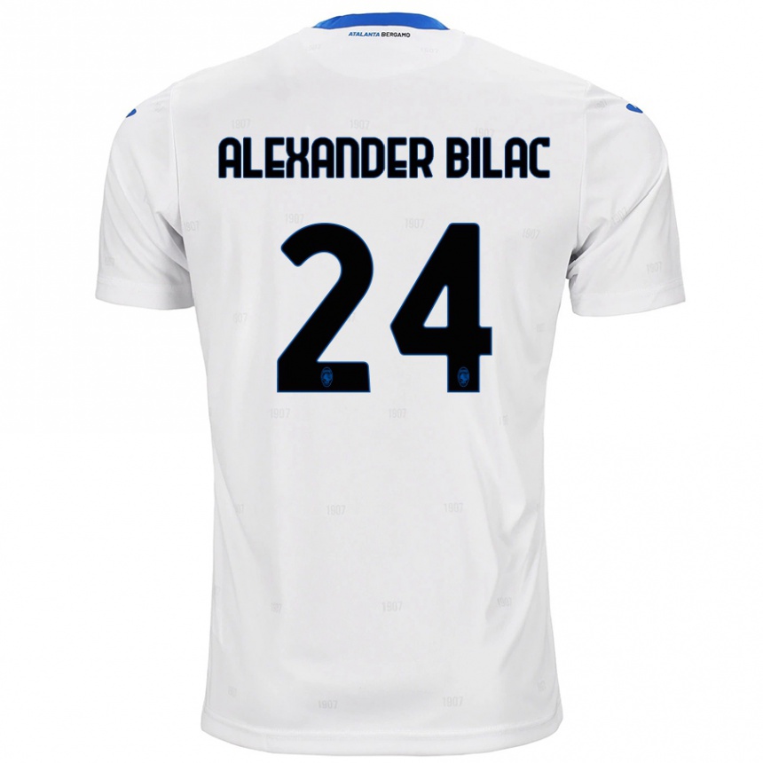 גברים כדורגל Max Alexander Bilac #24 לָבָן הרחק ג'רזי 2024/25