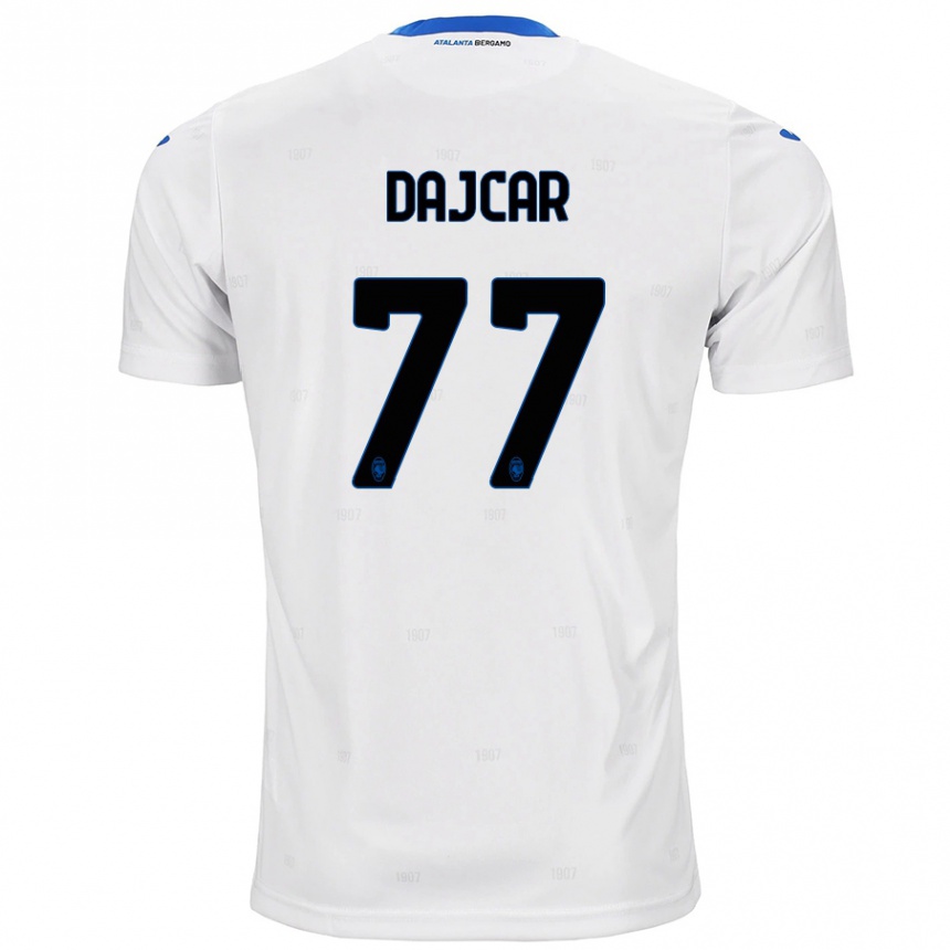 גברים כדורגל Matevz Dajcar #77 לָבָן הרחק ג'רזי 2024/25