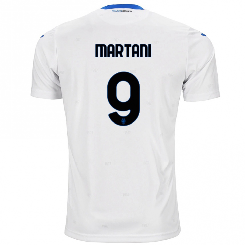 גברים כדורגל אליס מרטני #9 לָבָן הרחק ג'רזי 2024/25