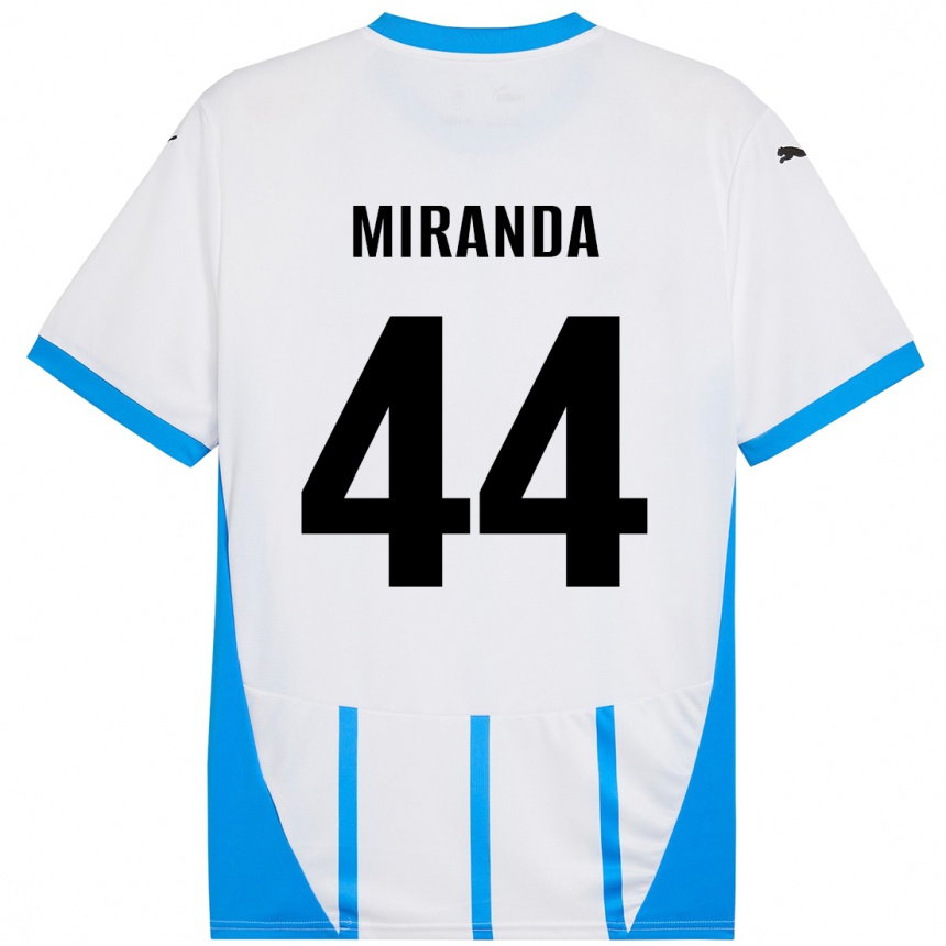 גברים כדורגל Kevin Miranda #44 כחול לבן הרחק ג'רזי 2024/25