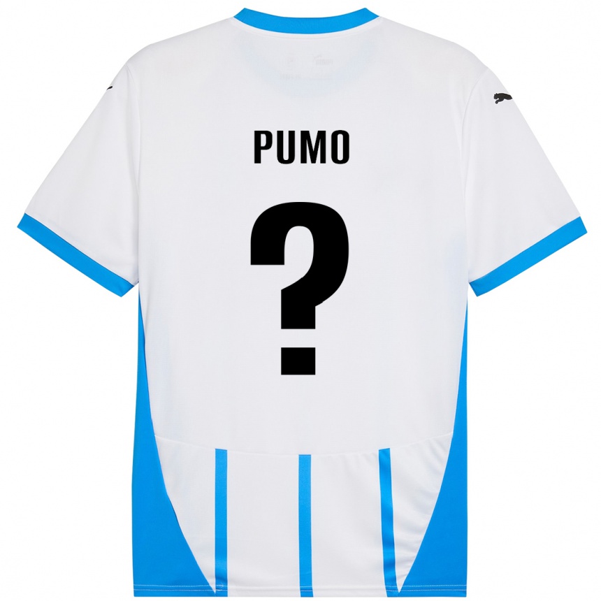 גברים כדורגל Samuele Pumo #0 כחול לבן הרחק ג'רזי 2024/25