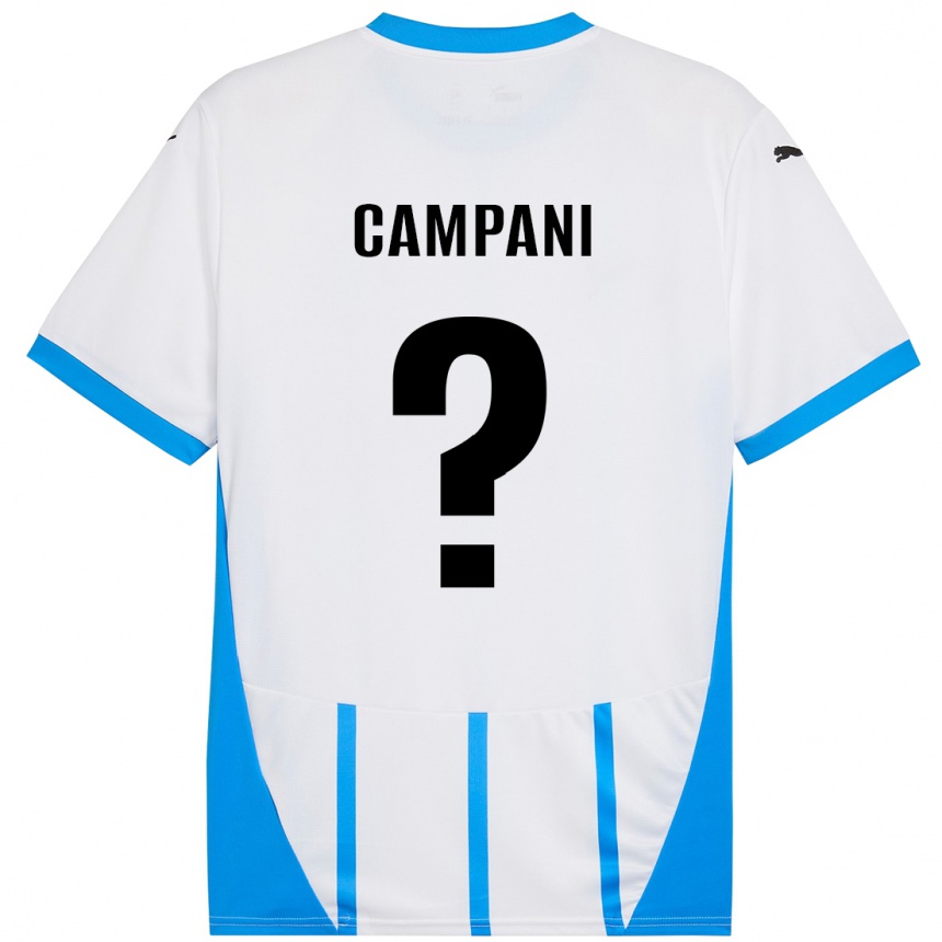 גברים כדורגל Andrea Campani #0 כחול לבן הרחק ג'רזי 2024/25