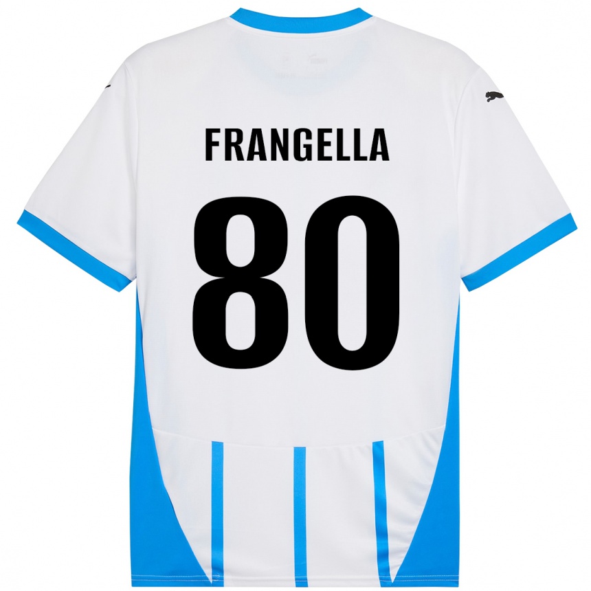 גברים כדורגל Christian Frangella #80 כחול לבן הרחק ג'רזי 2024/25