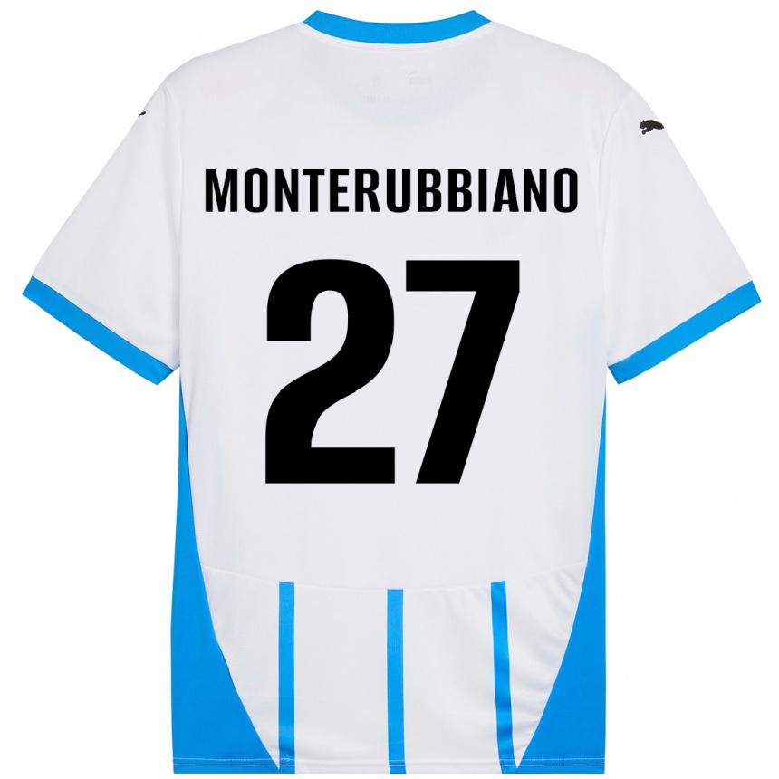 גברים כדורגל Valeria Monterubbiano #27 כחול לבן הרחק ג'רזי 2024/25