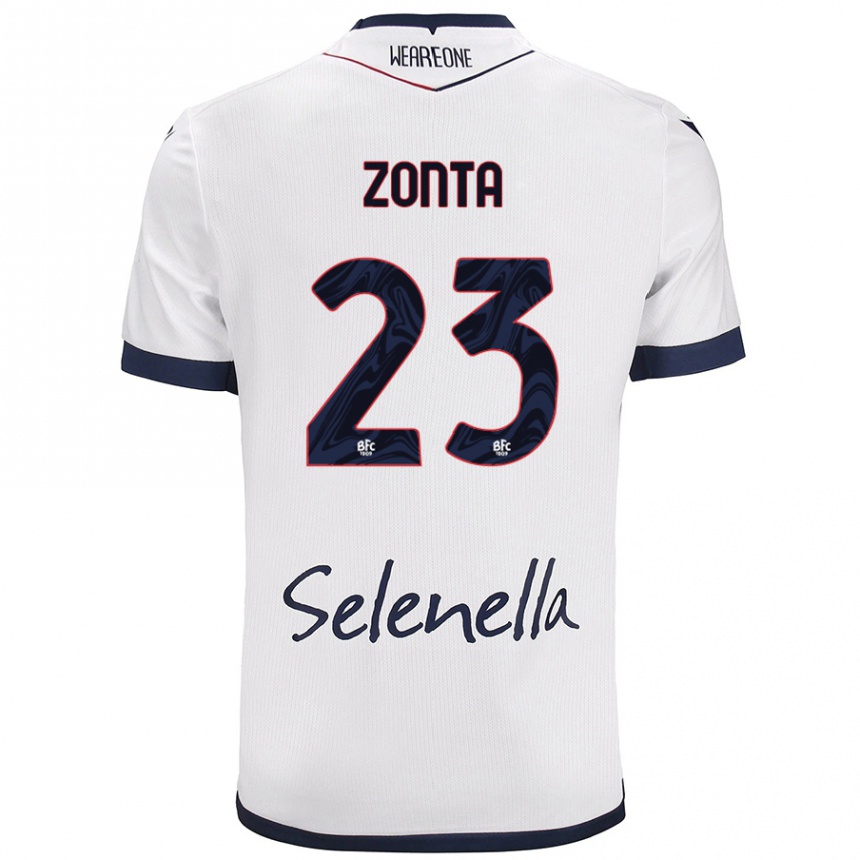 גברים כדורגל Alessandro Zonta #23 כחול רויאל לבן הרחק ג'רזי 2024/25