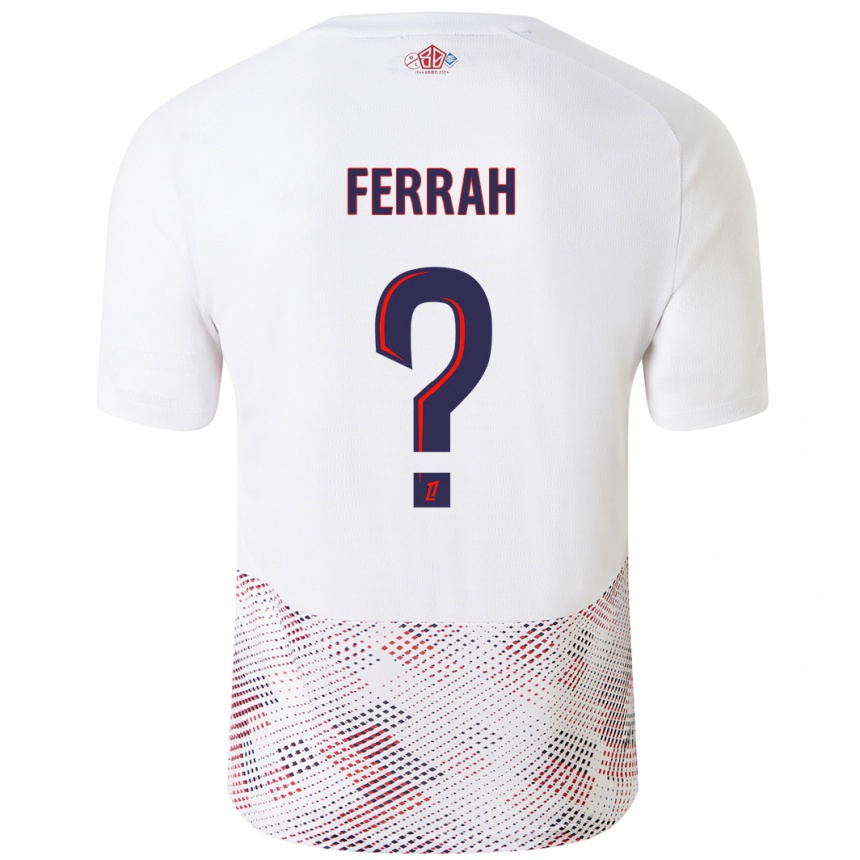גברים כדורגל Ichem Ferrah #0 כחול רויאל לבן הרחק ג'רזי 2024/25