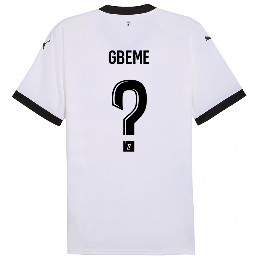 גברים כדורגל Mervin Gbeme #0 לבן שחור הרחק ג'רזי 2024/25