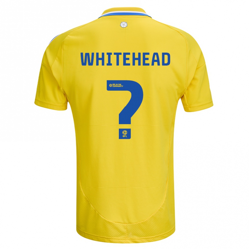 גברים כדורגל Louie Whitehead #0 צהוב כחול הרחק ג'רזי 2024/25