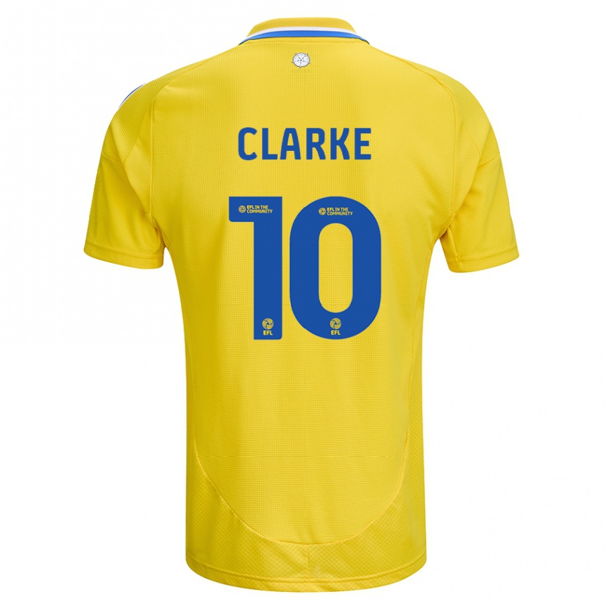 גברים כדורגל Sarah Clarke #10 צהוב כחול הרחק ג'רזי 2024/25