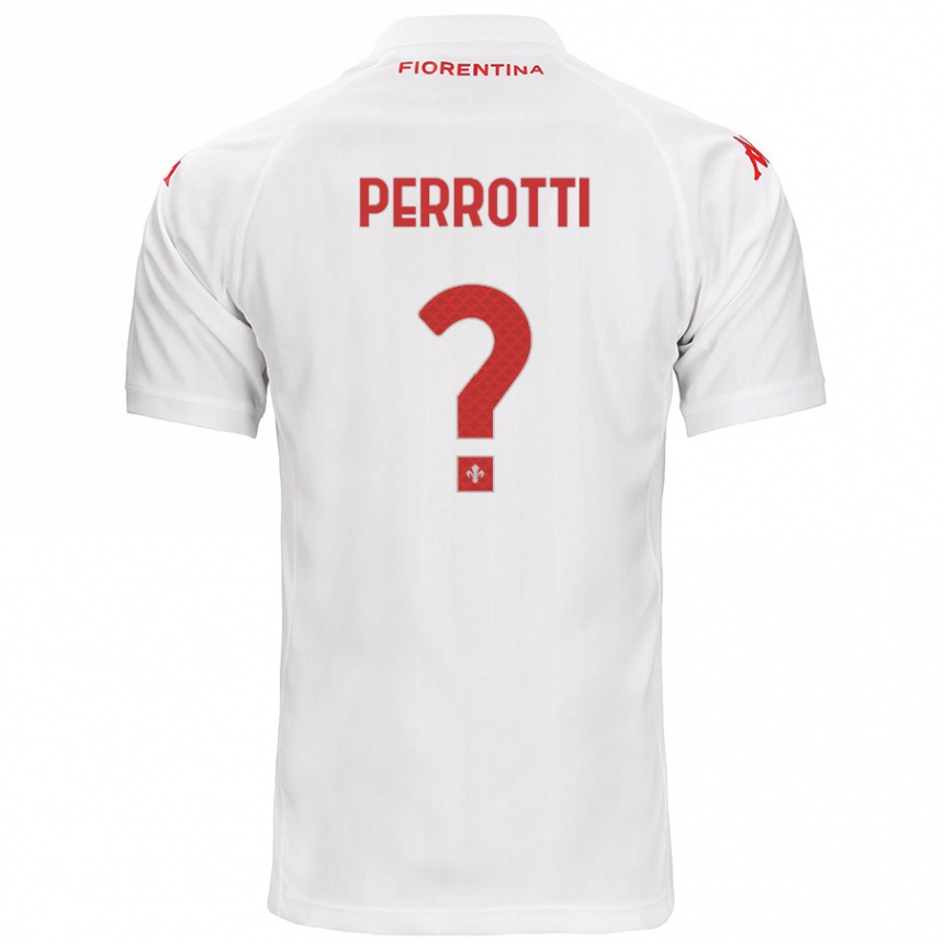 גברים כדורגל Alessandro Perrotti #0 לָבָן הרחק ג'רזי 2024/25