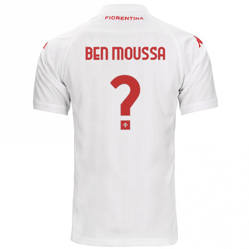 גברים כדורגל Mehdi Ben Moussa #0 לָבָן הרחק ג'רזי 2024/25