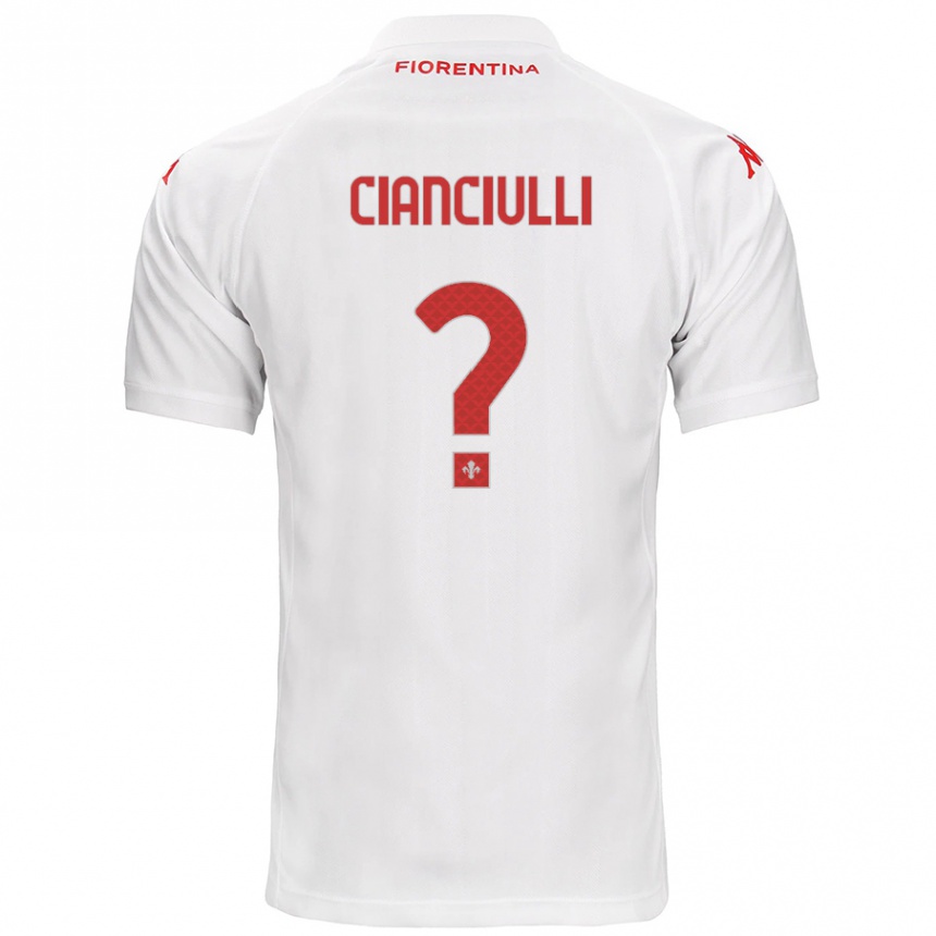 גברים כדורגל Salvatore Cianciulli #0 לָבָן הרחק ג'רזי 2024/25