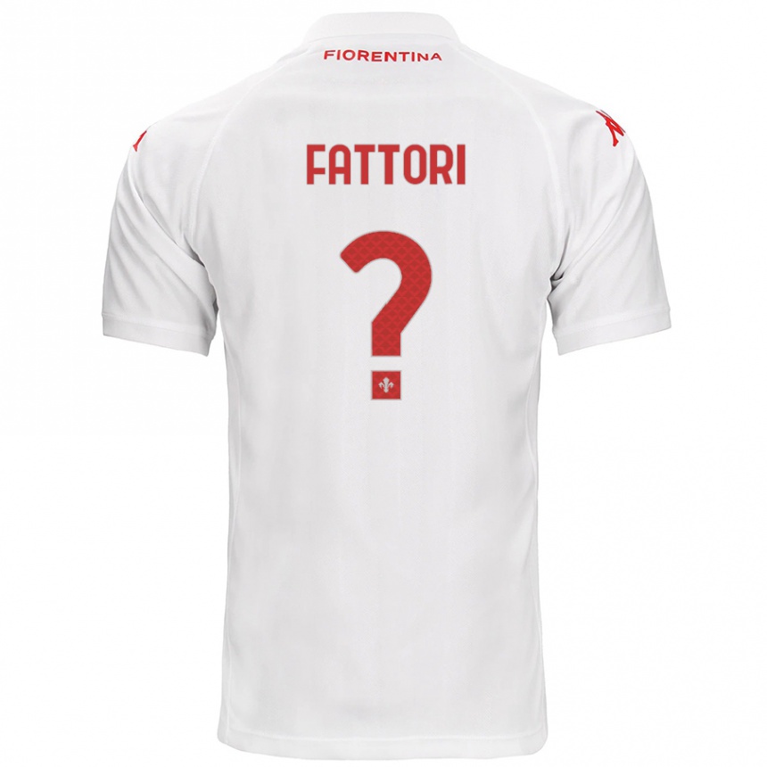 גברים כדורגל Filippo Fattori #0 לָבָן הרחק ג'רזי 2024/25