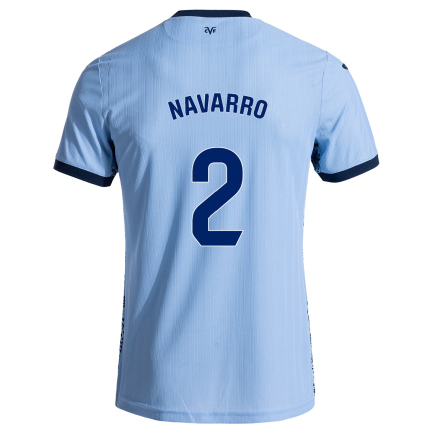 גברים כדורגל Pau Navarro #2 שמיים כחולים הרחק ג'רזי 2024/25