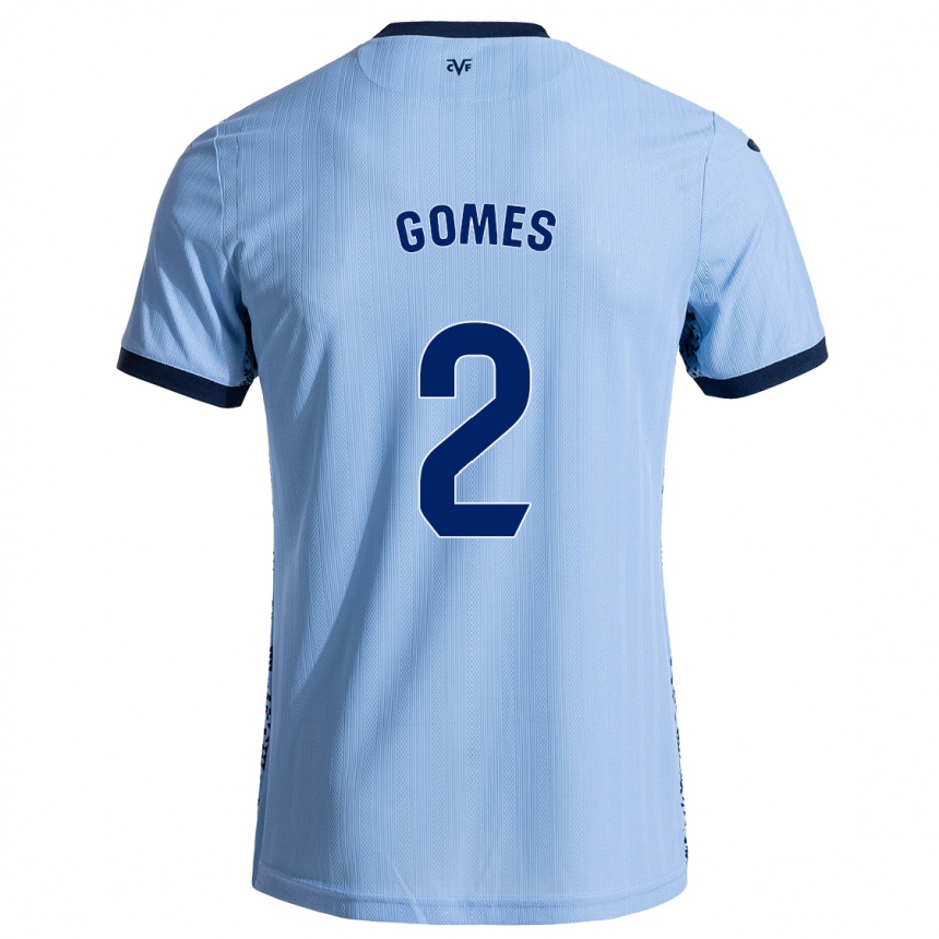 גברים כדורגל Vique Gomes #2 שמיים כחולים הרחק ג'רזי 2024/25