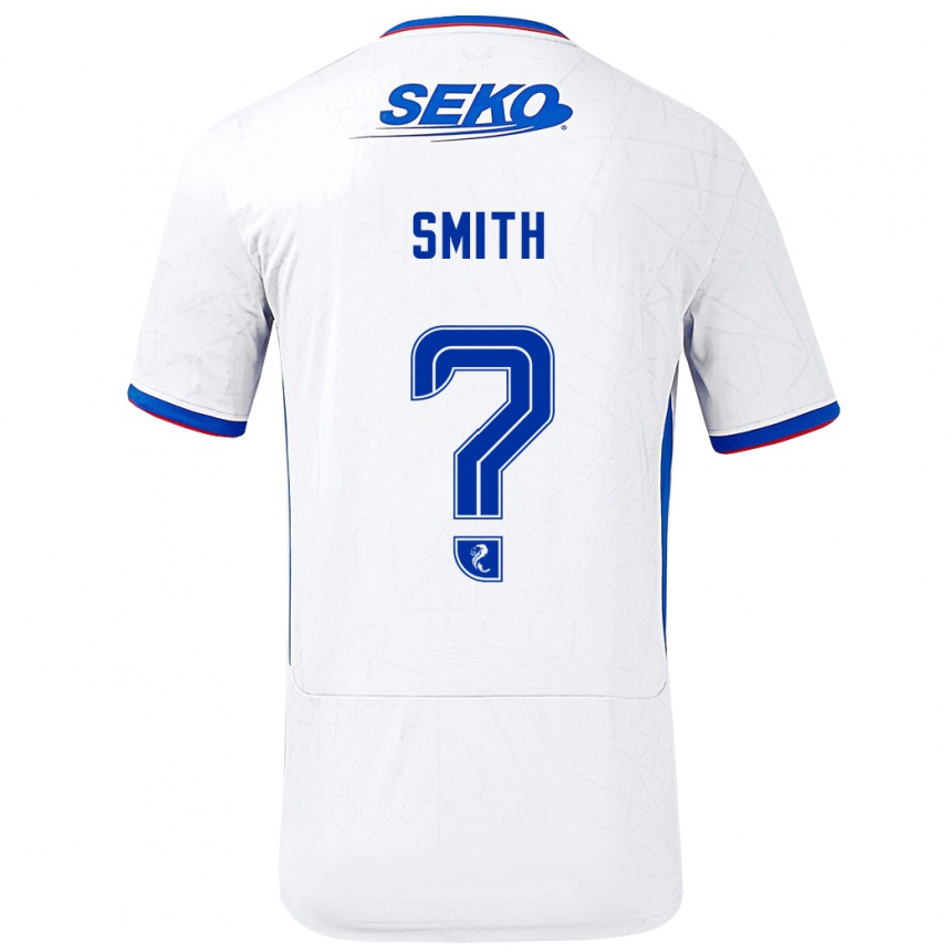 גברים כדורגל Alexander Smith #0 לבן כחול הרחק ג'רזי 2024/25