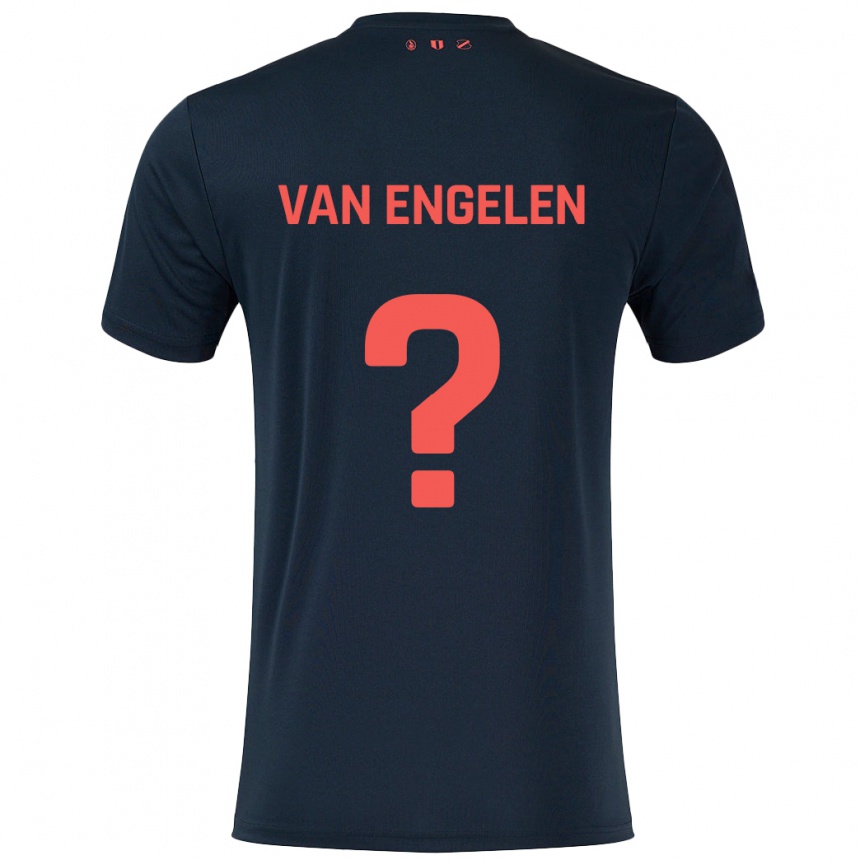 גברים כדורגל Mats Van Engelen #0 שחור אדום הרחק ג'רזי 2024/25