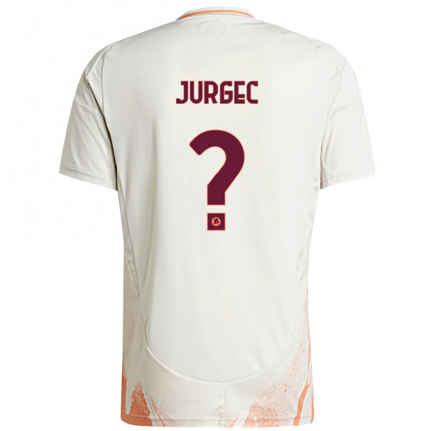 גברים כדורגל Jan Jurgec #0 קרם לבן כתום הרחק ג'רזי 2024/25