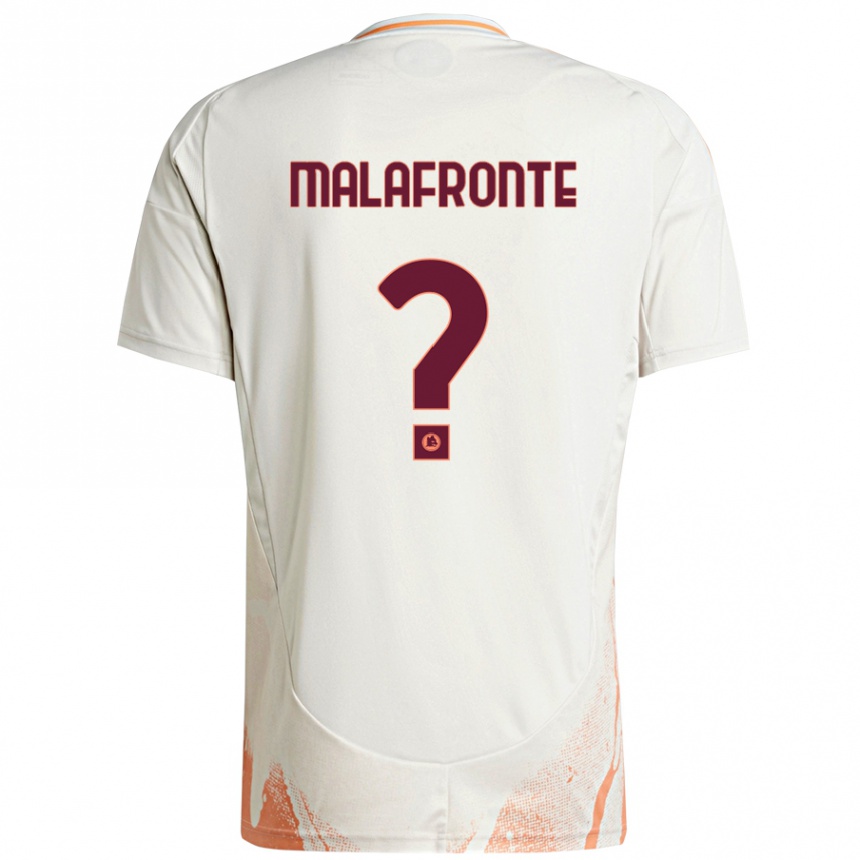 גברים כדורגל Matteo Malafronte #0 קרם לבן כתום הרחק ג'רזי 2024/25