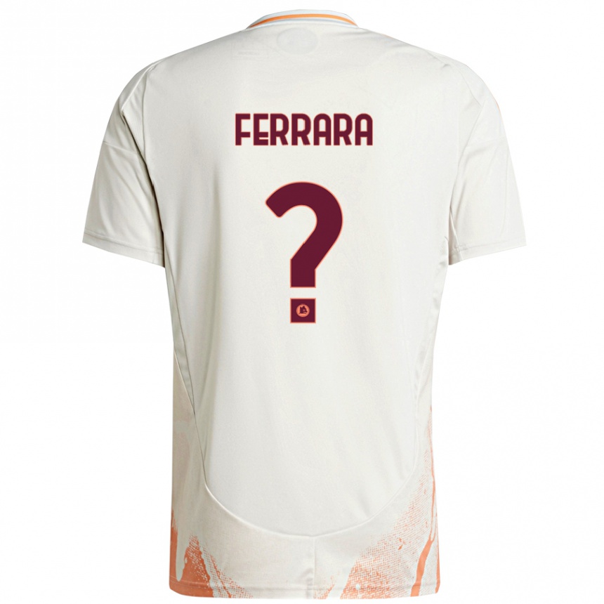 גברים כדורגל Francesco Ferrara #0 קרם לבן כתום הרחק ג'רזי 2024/25