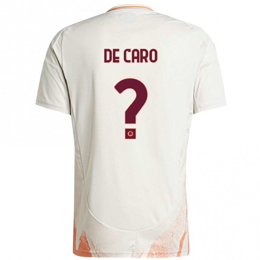גברים כדורגל Lorenzo De Caro #0 קרם לבן כתום הרחק ג'רזי 2024/25