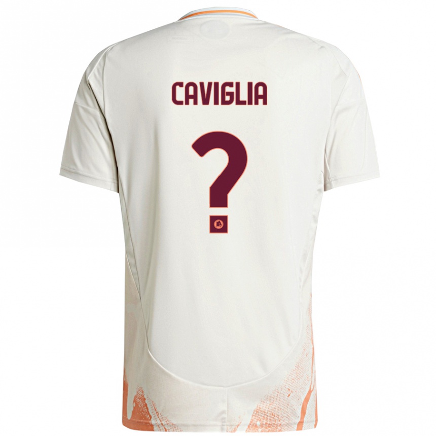 גברים כדורגל Manuel Caviglia #0 קרם לבן כתום הרחק ג'רזי 2024/25